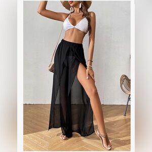 Verdusa Women’s Swimsuit Coverup Pants in Black